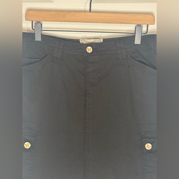 Women’s Black Love Stitch Skirt with Butterfly Buttons - Picture 2 of 15